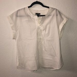 Laced White Short Sleeve Shirt